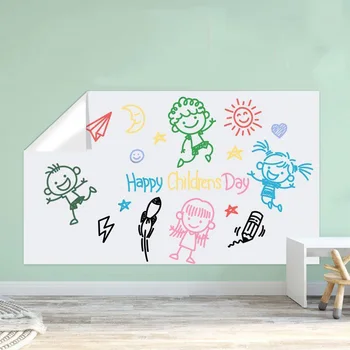Электростатические наклейки для белой доски, съемная неинвазивная Настенная Детская доска для рисования граффити, висящая на стене Маленькая классная доска  5