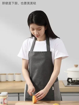 Японский плечевой ремень без рукавов, которым можно протирать руки, водонепроницаемый и маслостойкий фартук, новая женская домашняя кухня в западном стиле  5