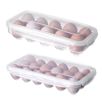 Ящик для хранения яиц 10/18 Лоток для яиц с крышкой Холодильник Подставка для яиц Держатель контейнера Холодильник  5