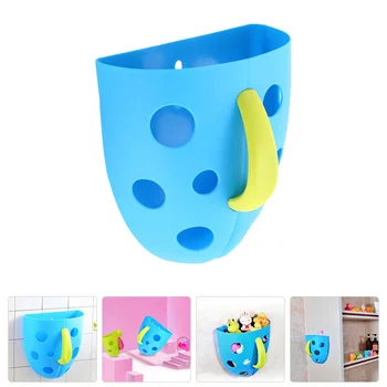 Ящики для хранения Пластиковая Синяя сумка На присоске, Подстаканники, Сумка для ванной, Органайзер для Мелочей, Ванная Комната Для Ребенка  5